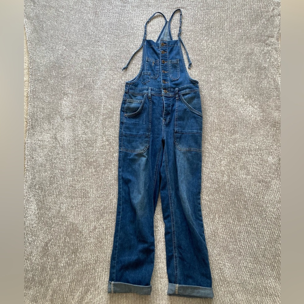 Miou Muse‎ Rosalie Denim Overalls Small Farm Girl Casual
